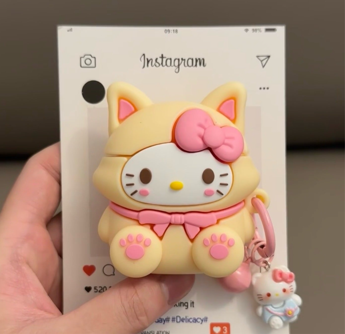 HelloKitty Cute Fox Cosplay Airpods Case With Charm