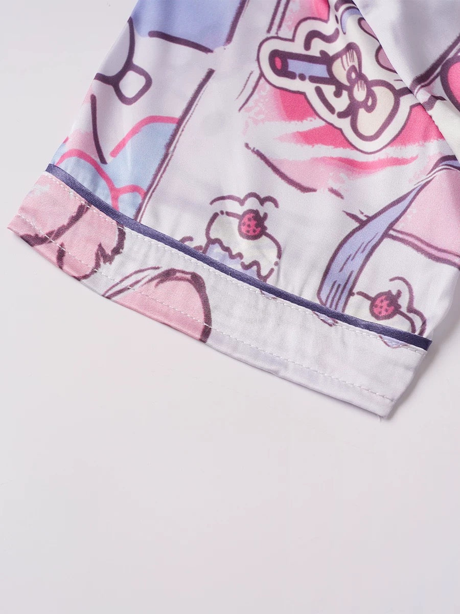 HelloKitty Silk Satin Pajama Set