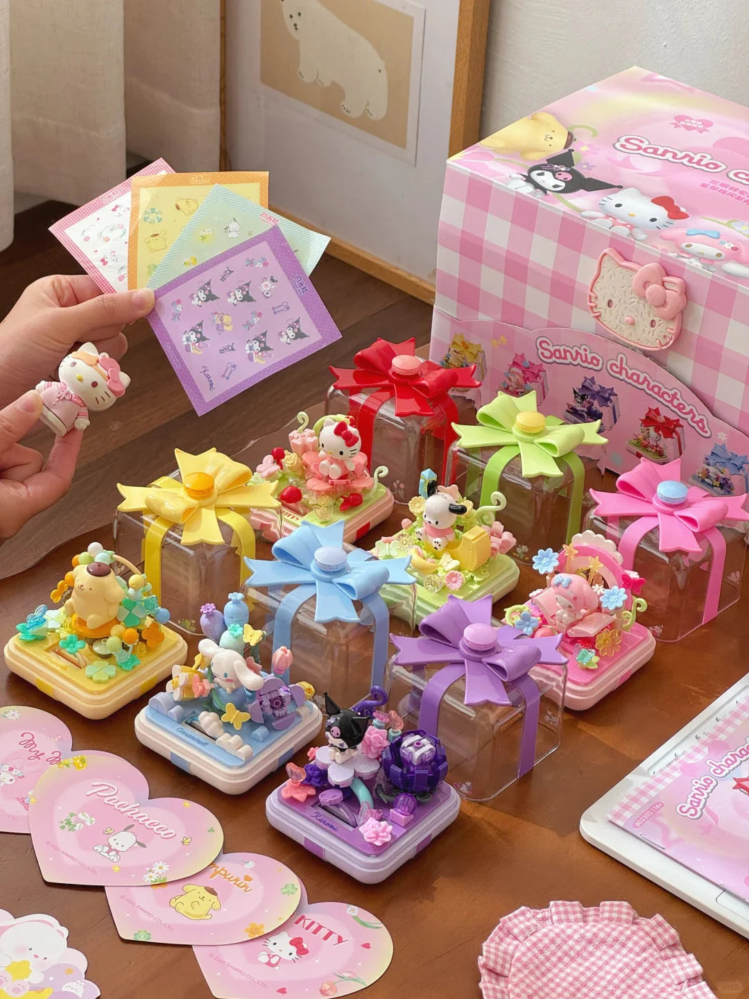 Sanrio Flower Ring Box Building Blocks Blind Box