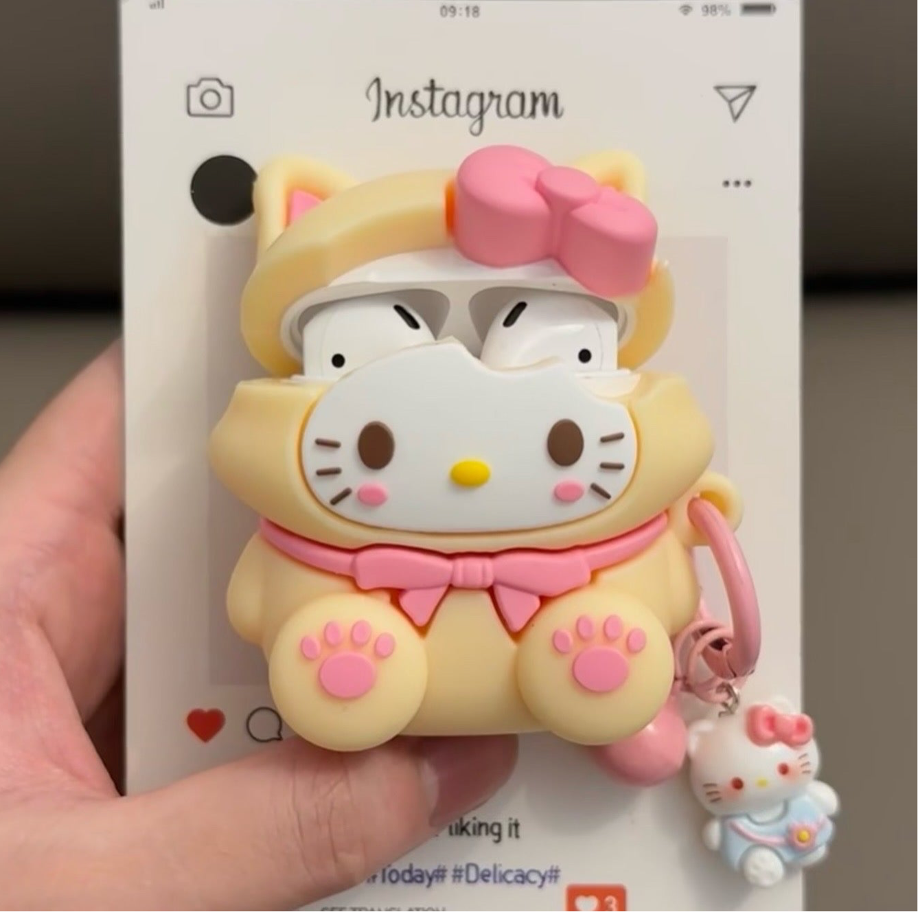 HelloKitty Cute Fox Cosplay Airpods Case With Charm
