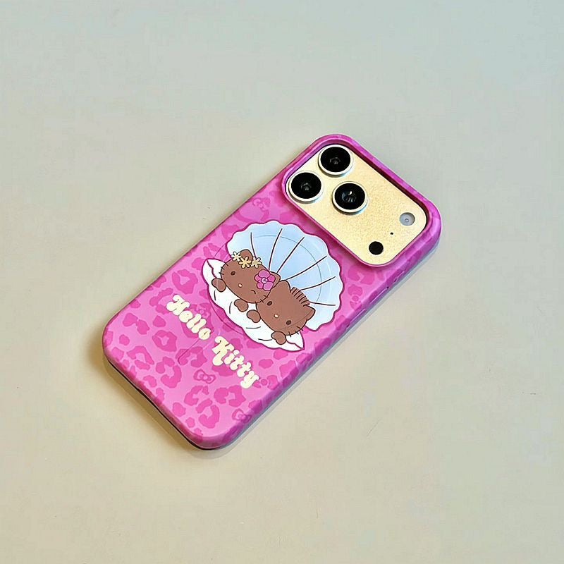 Brownie Hello Kitty Pink Leopard iPhone Case