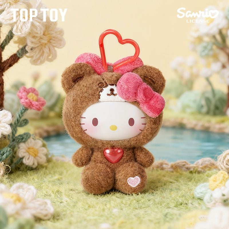 Hello Kitty Teddy Pajamas Plush Keychain Blindbox