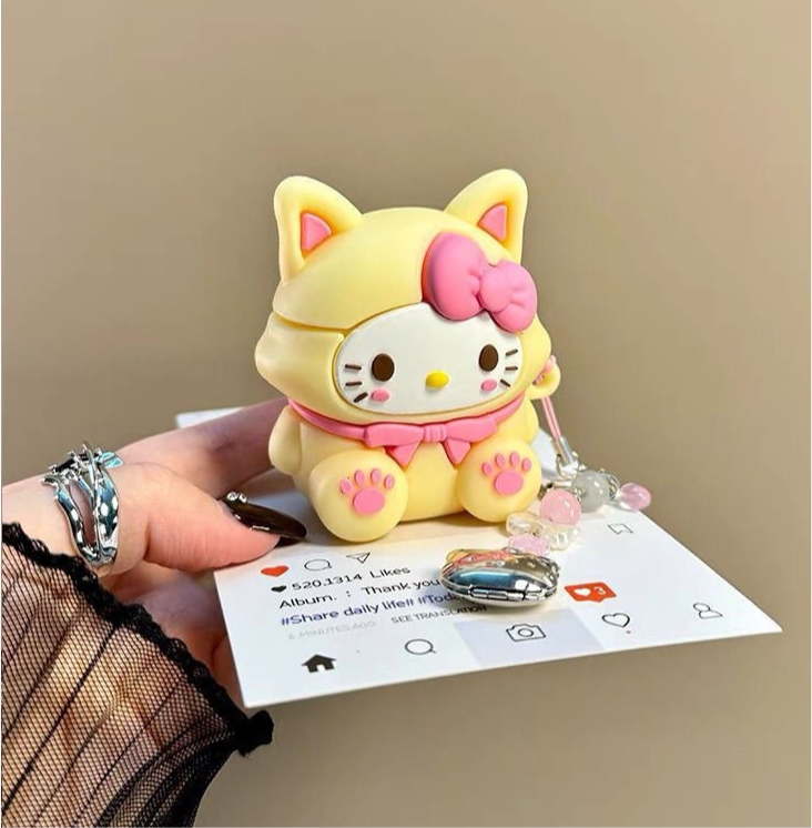 HelloKitty Cute Fox Cosplay Airpods Case With Charm
