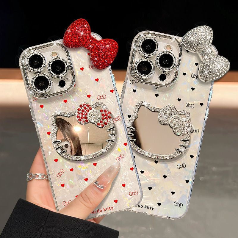 Hello Kitty Majestic Bow Vanity Stand Cover & Bracelet Phone Case