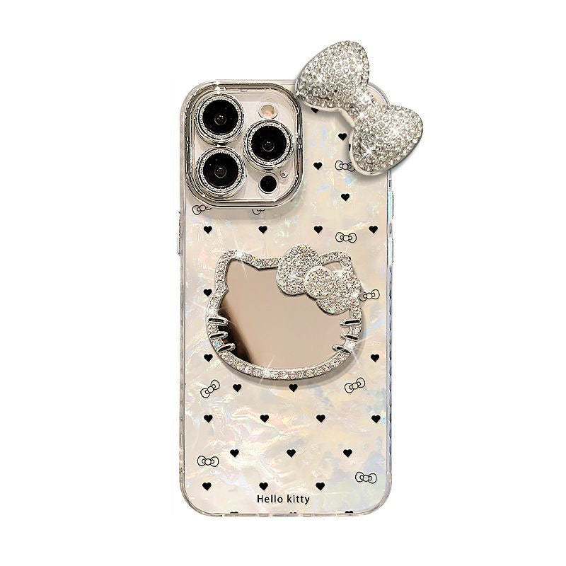 Hello Kitty Majestic Bow Vanity Stand Cover & Bracelet Phone Case