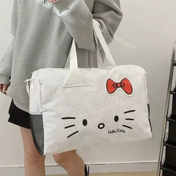 Hello Kitty Signature Face Duffle Bag | Gym Bag | Travel Companion