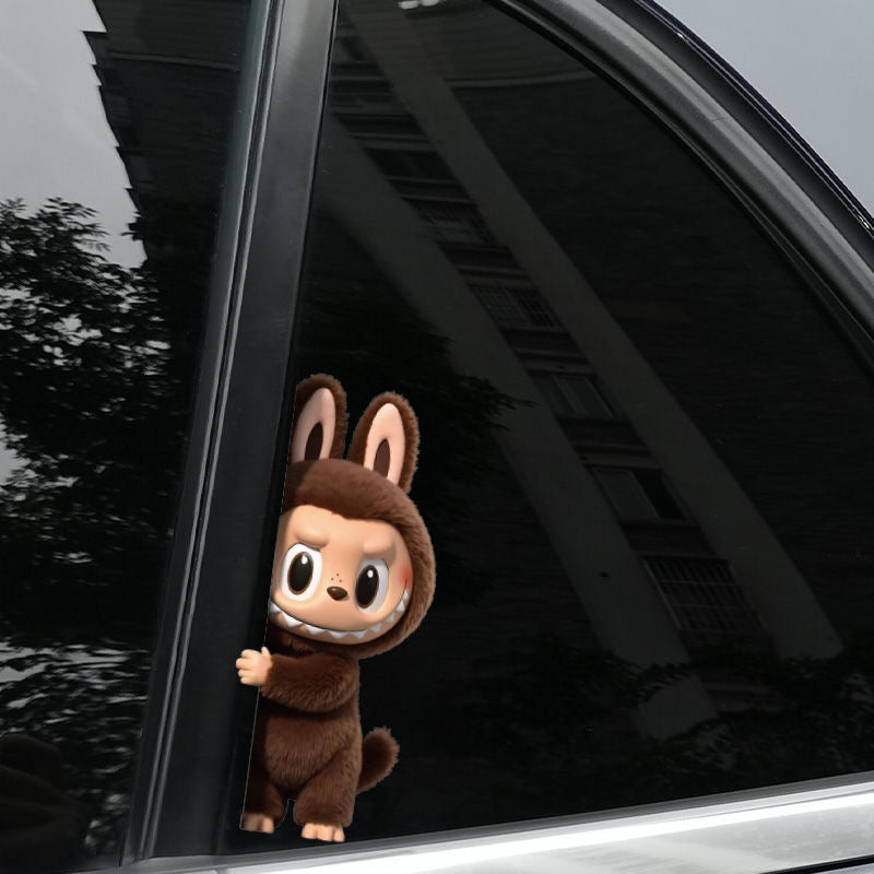 Labubu Goblin Grin Car Stickers Set