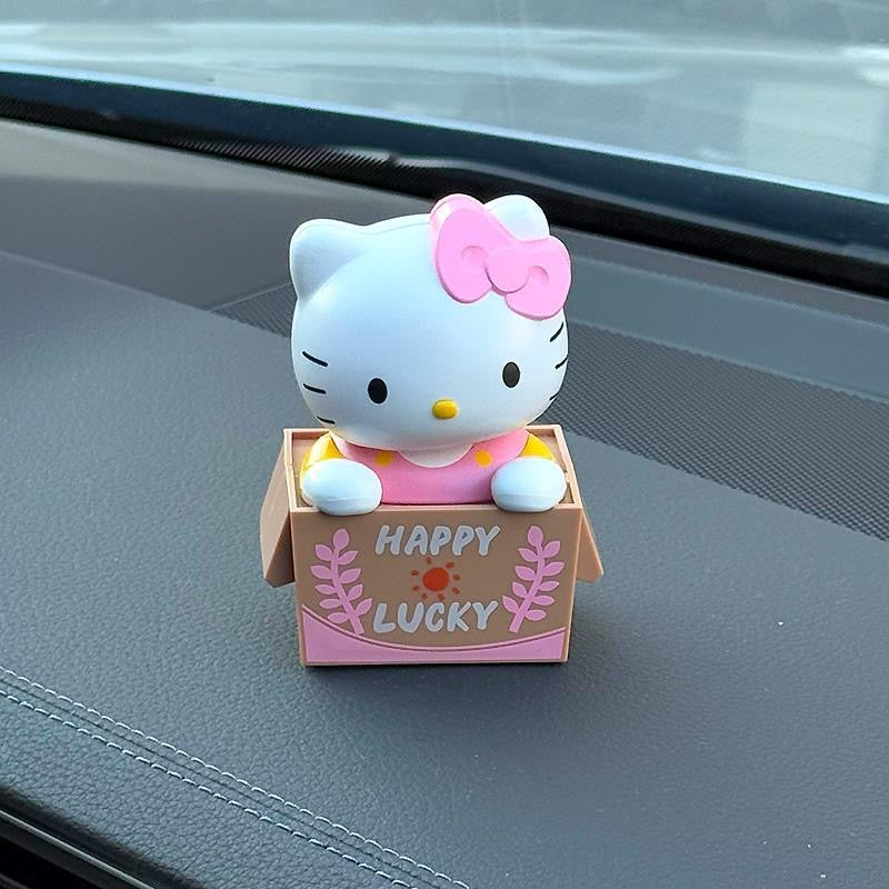 Hello Kitty Solar-Powered Car Ornament