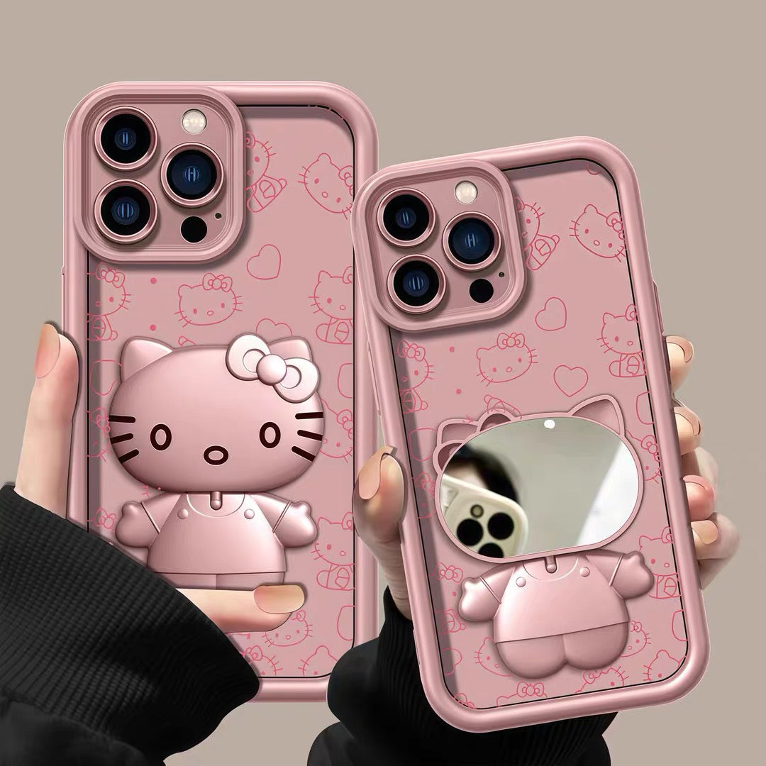 Hello Kitty Chic Pink Mirror Stand Case