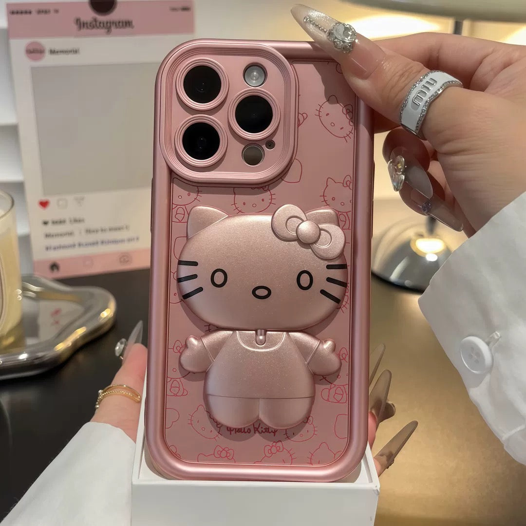 Hello Kitty Chic Pink Mirror Stand Case