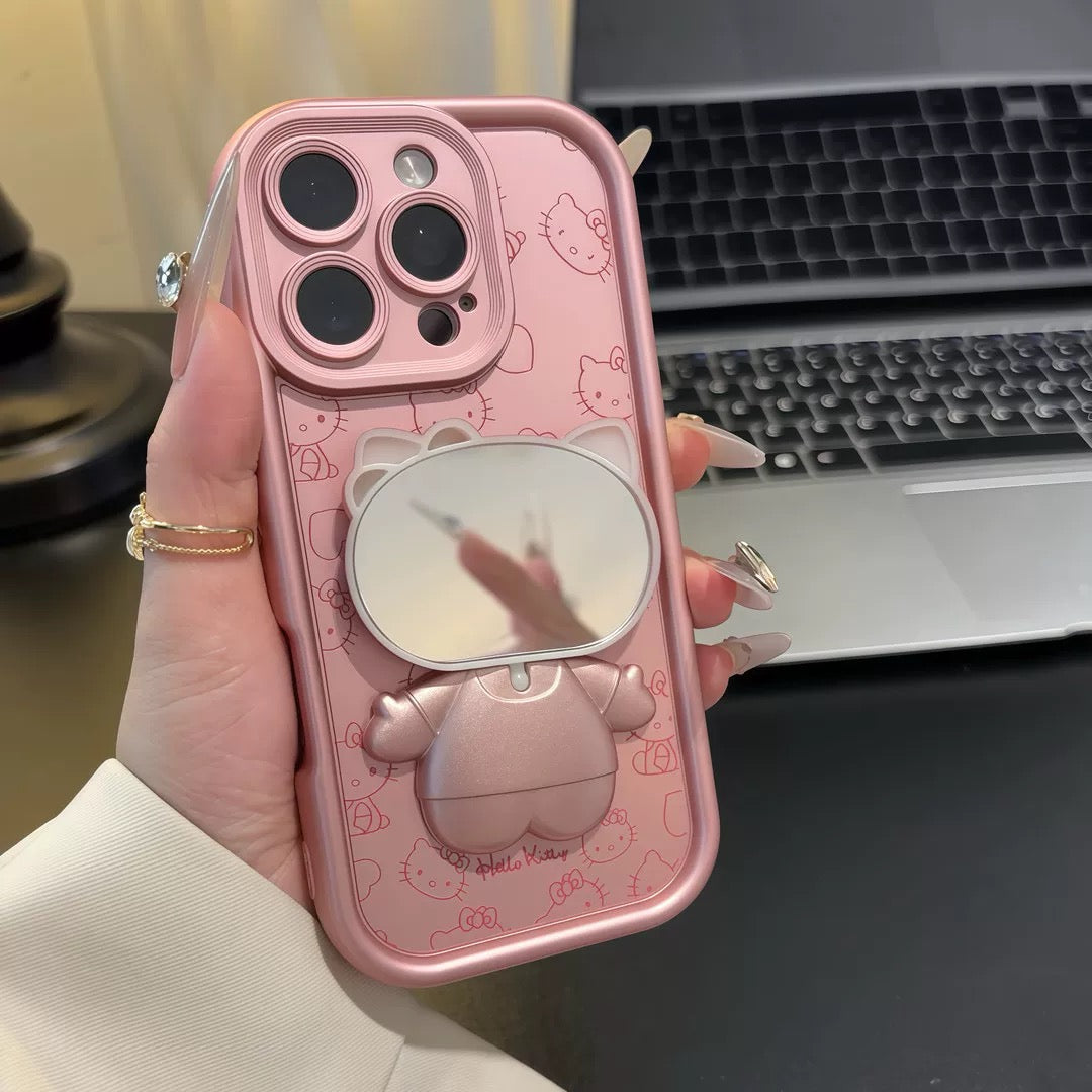 Hello Kitty Chic Pink Mirror Stand Case