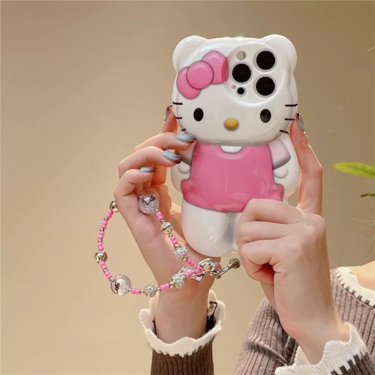 Hello Kitty 3D Bear Phone Case with Phone Charm 🎀