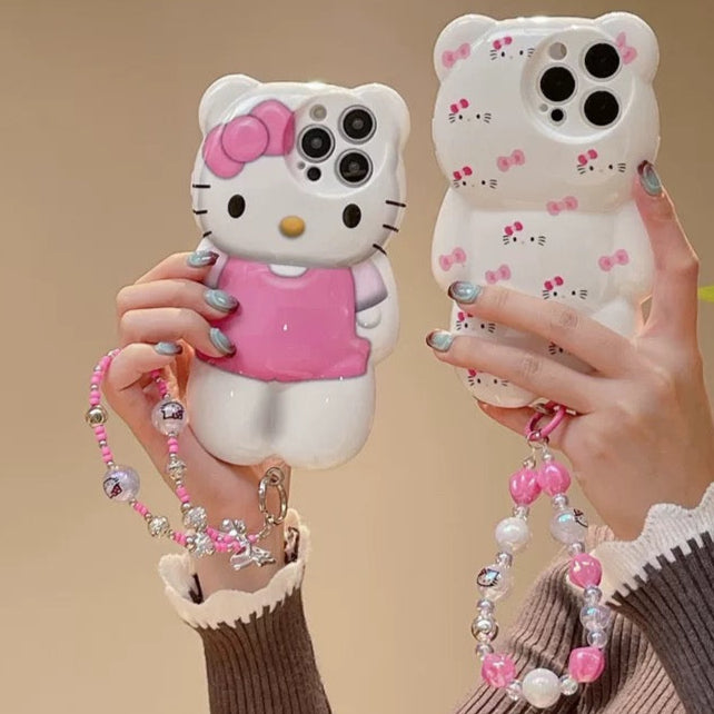 Hello Kitty 3D Bear Phone Case with Phone Charm 🎀