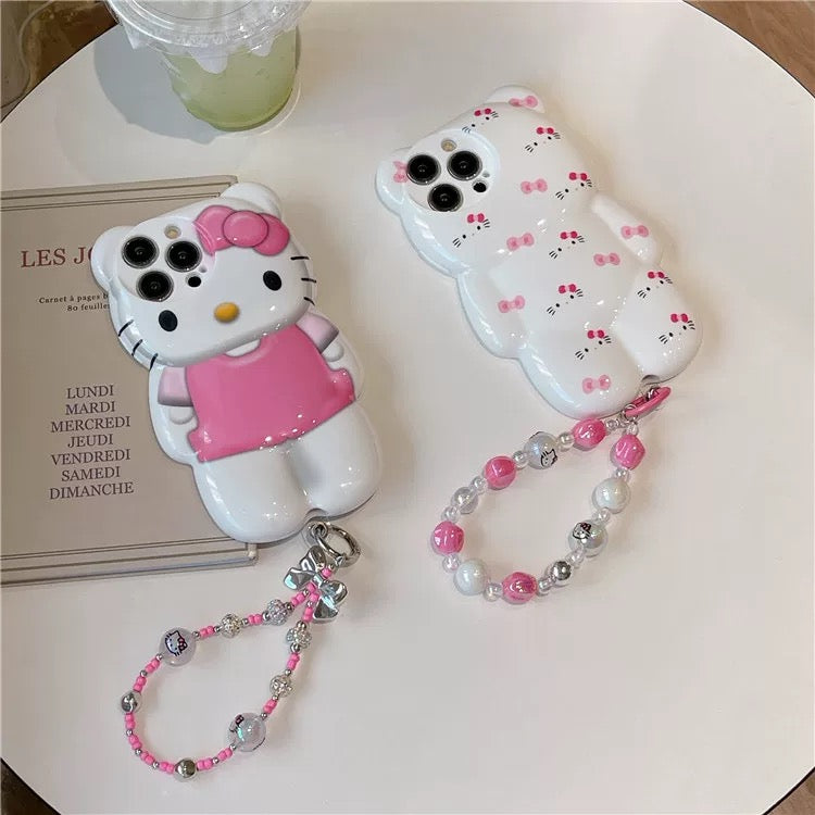 Hello Kitty 3D Bear Phone Case with Phone Charm 🎀