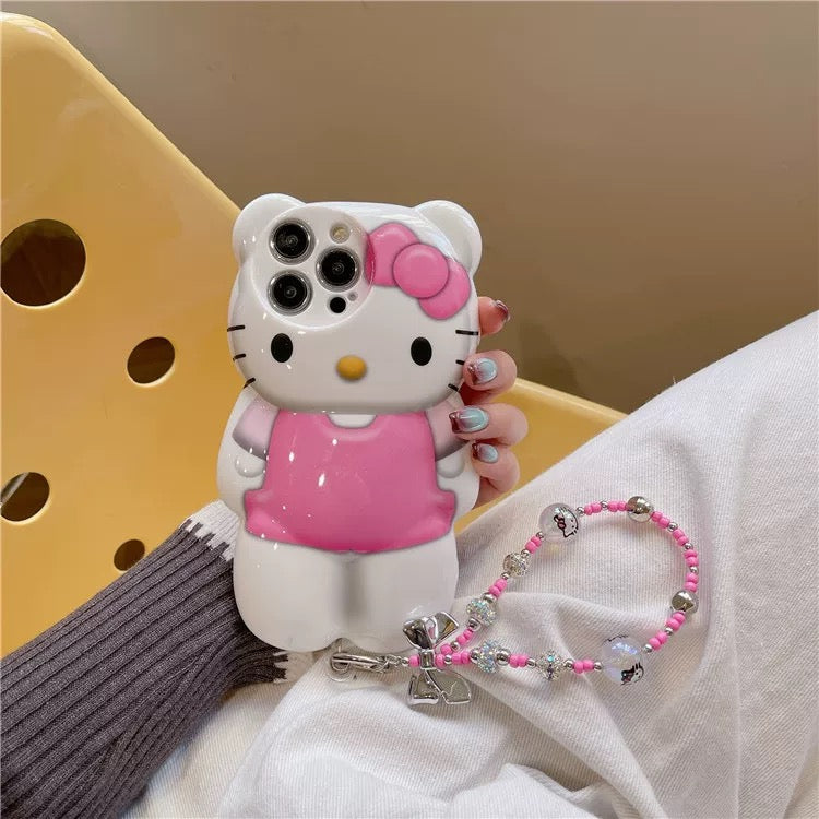 Hello Kitty 3D Bear Phone Case with Phone Charm 🎀