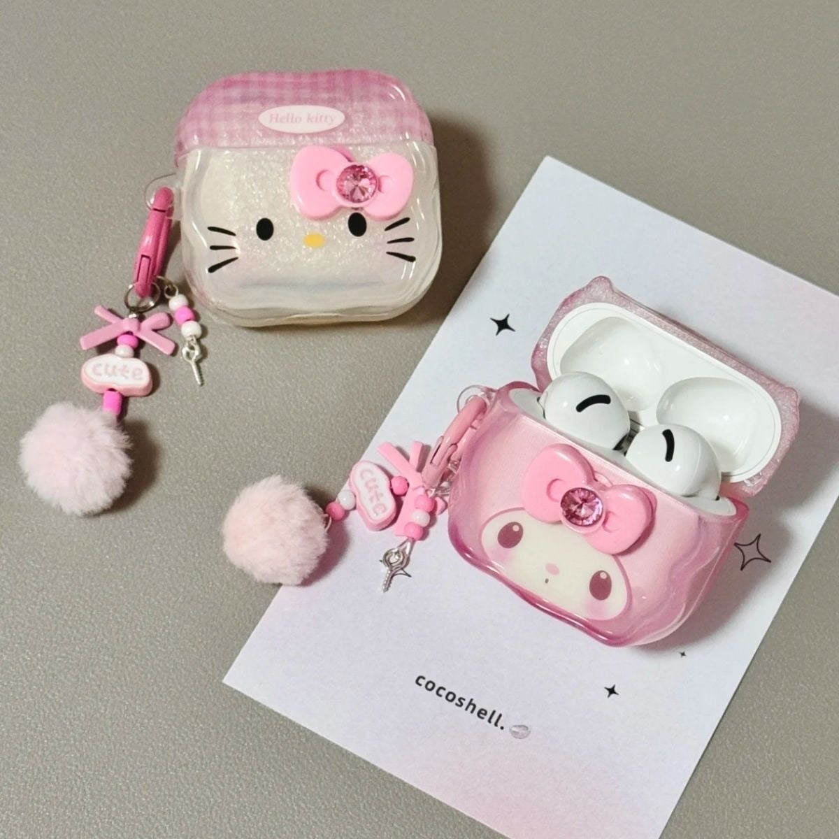 Hello Kitty My Melody Pink Jelly AirPod Case 🎀
