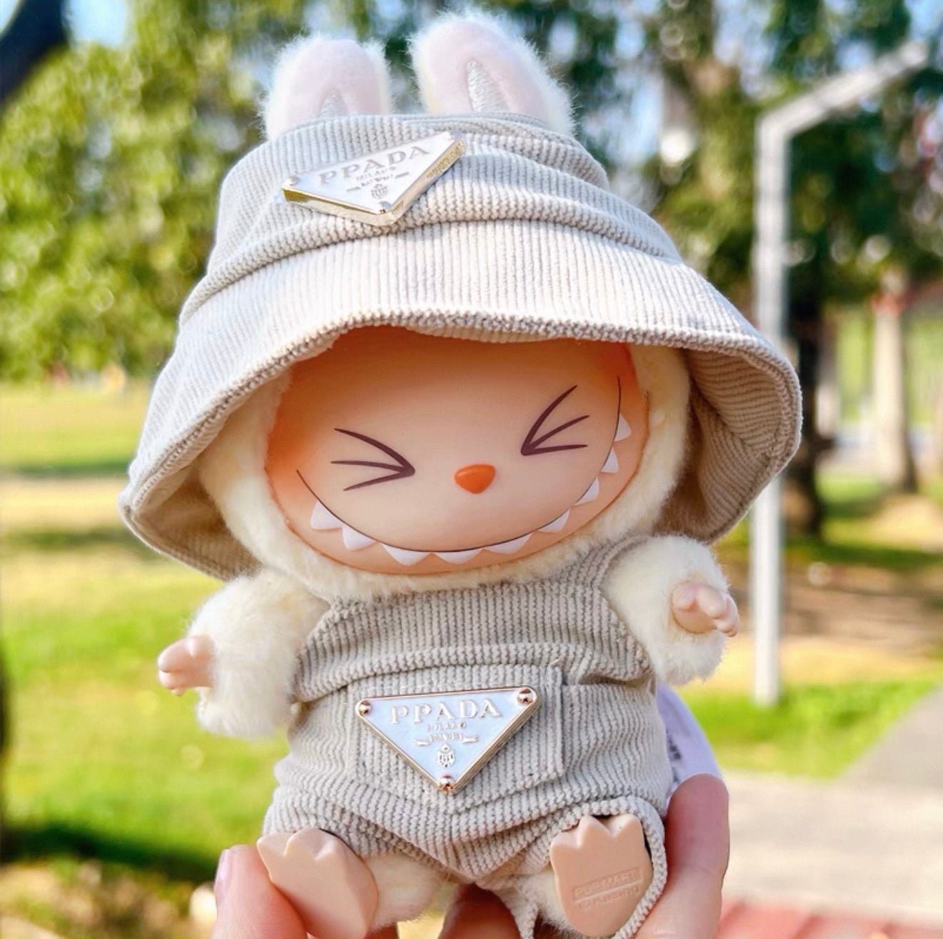 Labubu Designer Overalls Outfit Set