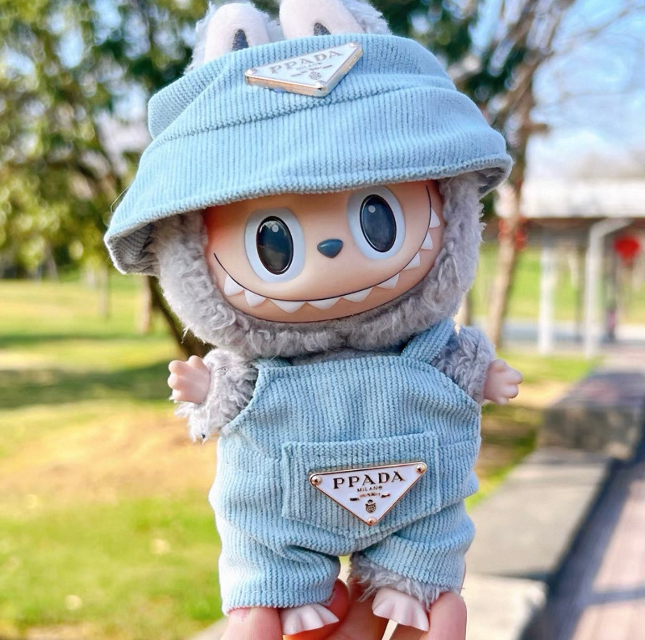 Labubu Designer Overalls Outfit Set