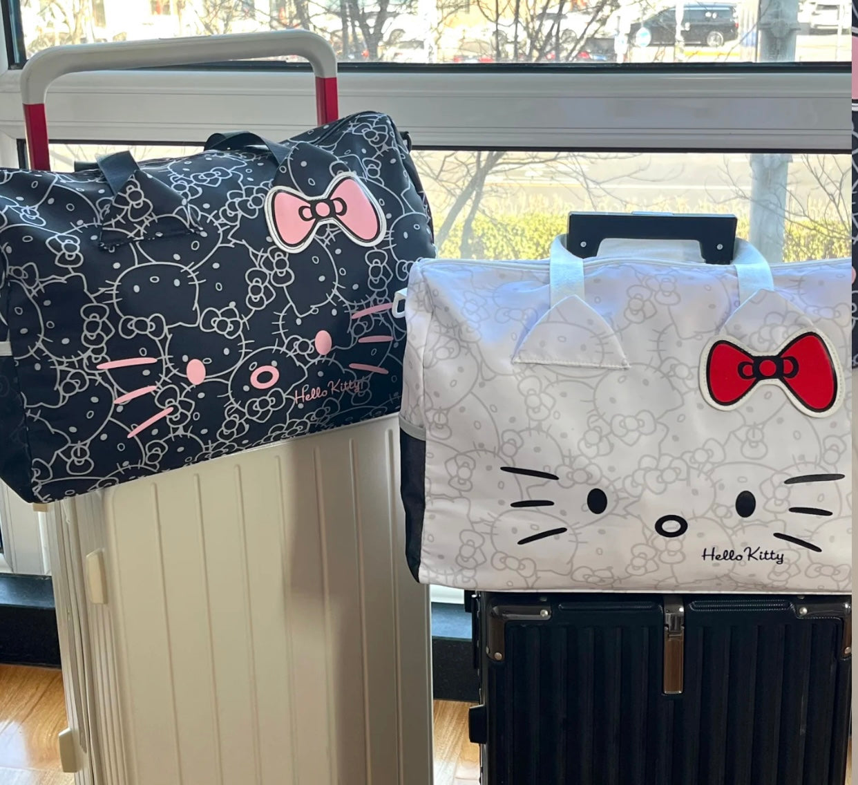 Hello Kitty Signature Face Duffle Bag | Gym Bag | Travel Companion