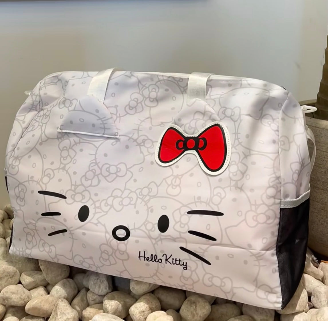 Hello Kitty Signature Face Duffle Bag | Gym Bag | Travel Companion