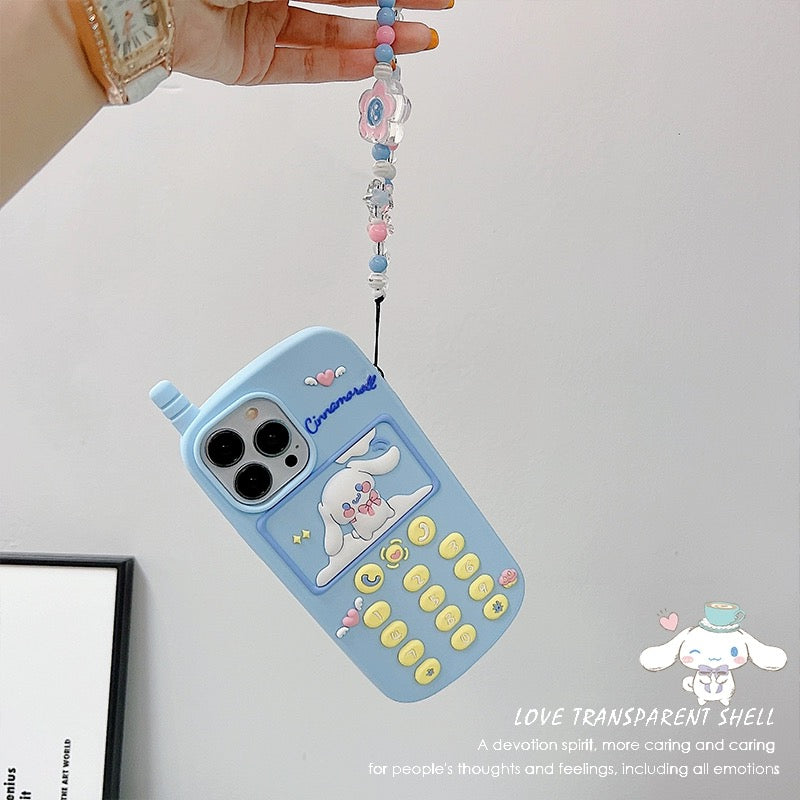 Cinnamoroll Y2K 3D Phone Case with Phone Charm