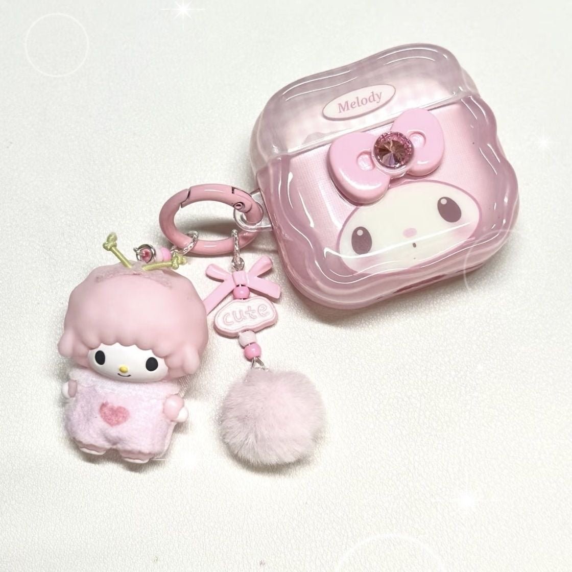 Hello Kitty My Melody Pink Jelly AirPod Case 🎀