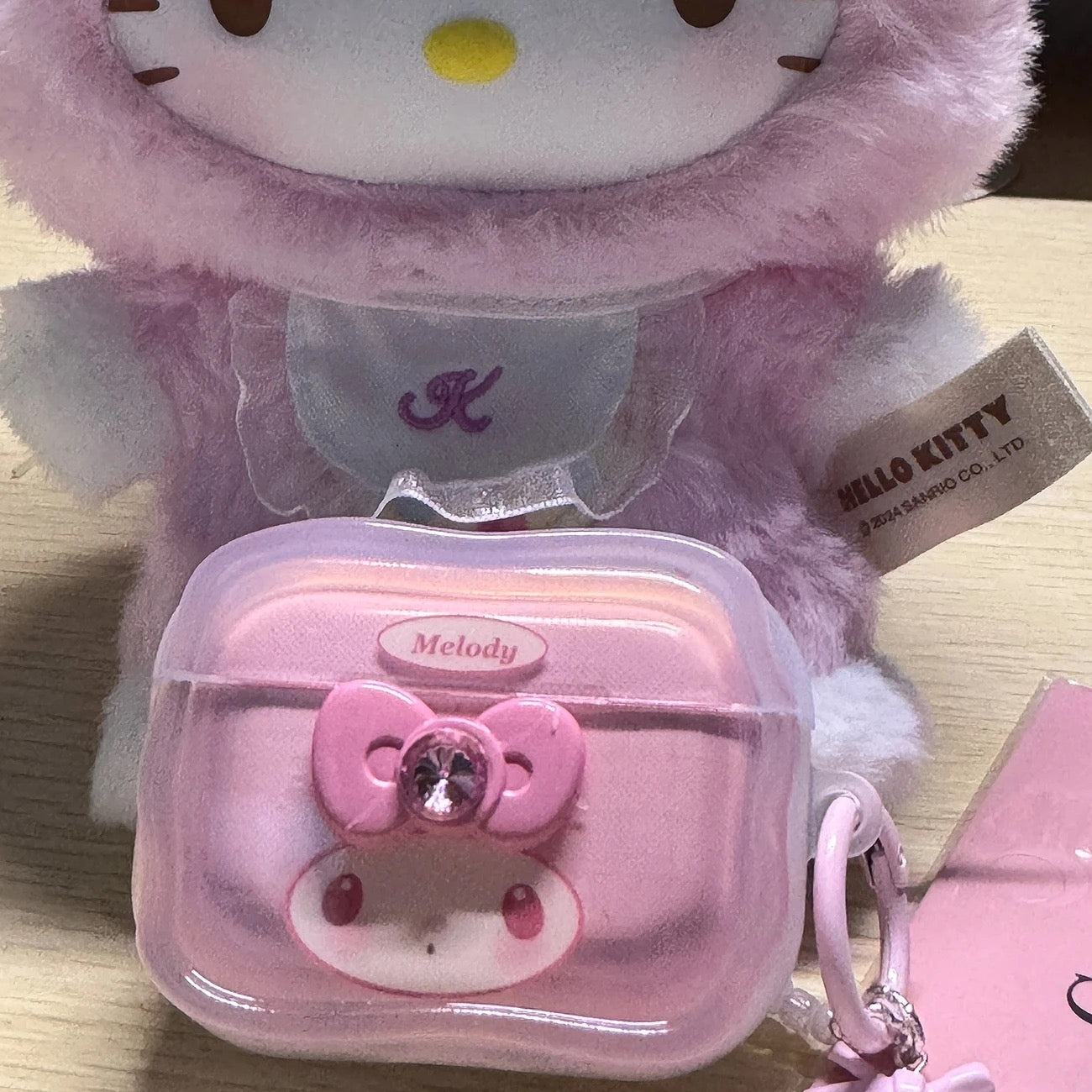 Hello Kitty My Melody Pink Jelly AirPod Case 🎀