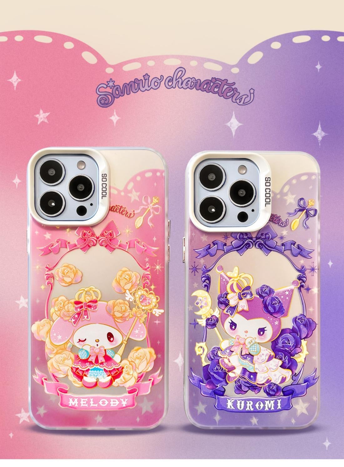 Sanrio – Ästhetische Handyhülle mit Blumenmotiv