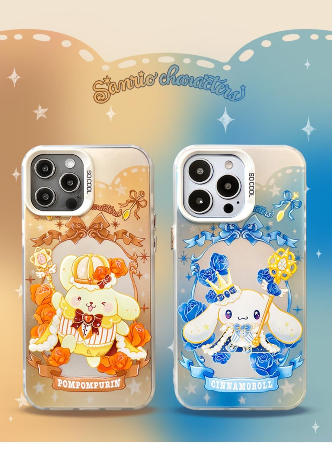 Sanrio – Ästhetische Handyhülle mit Blumenmotiv