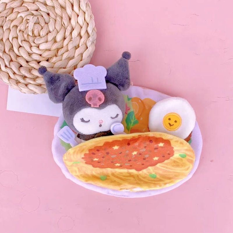 Sanrio Omelette Plushie Keychain