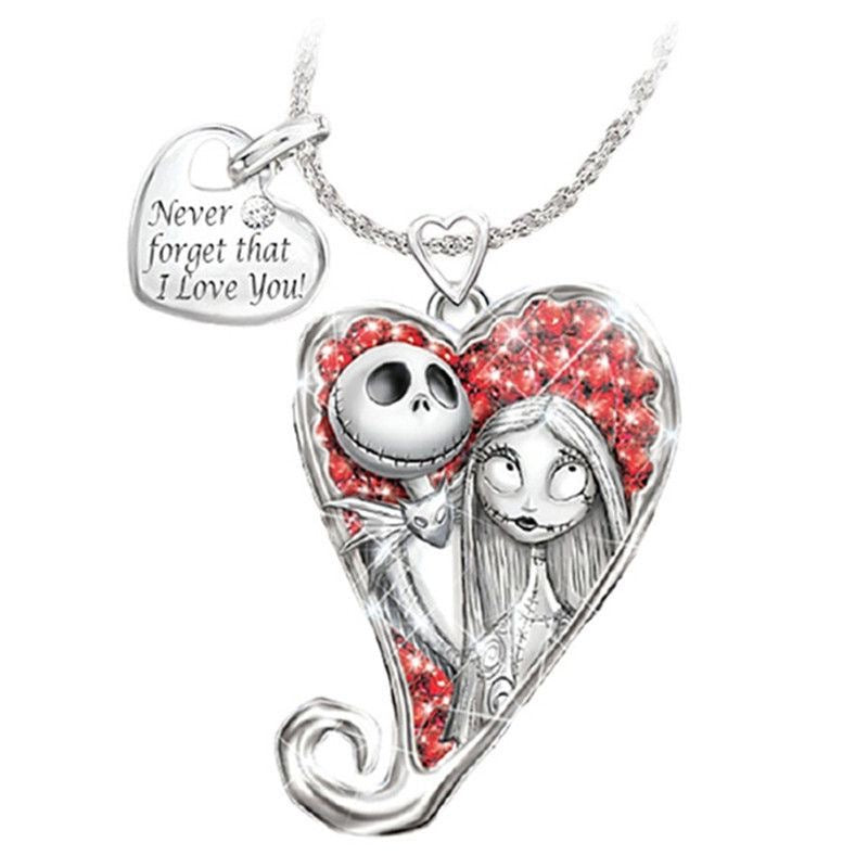 Sally & Jack Skellington Couple Necklace (2 PCs) 💀✨
