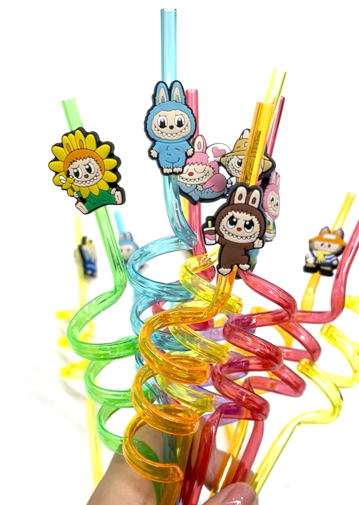 Labubu Swirl Magic Straw with Charms (10 PCs)
