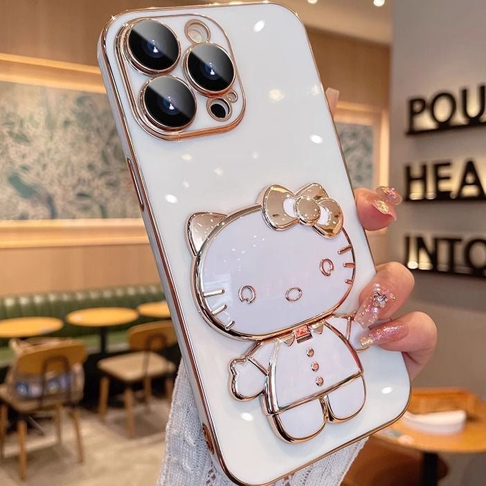 Hello Kitty Foldable Mirror Stand Phone Case