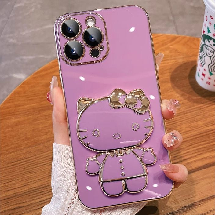 Hello Kitty Foldable Mirror Stand Phone Case