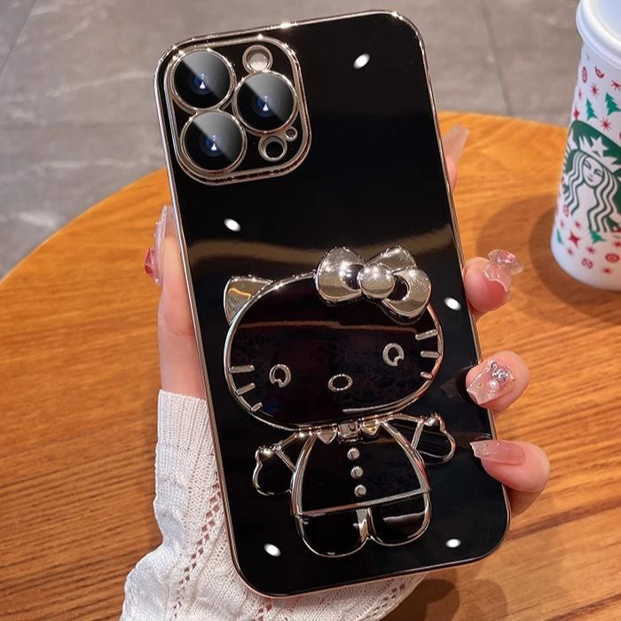 Hello Kitty Foldable Mirror Stand Phone Case