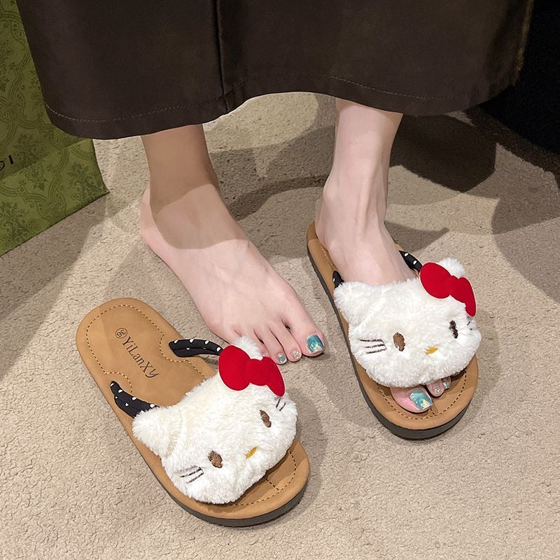 Hellokitty Plushie Flip Flops