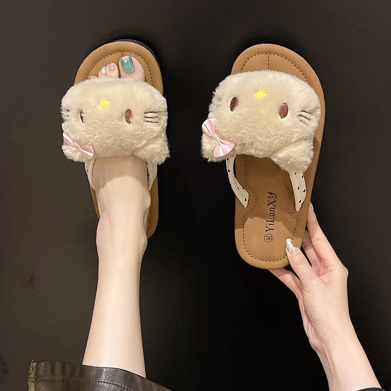 Hellokitty Plushie Flip Flops