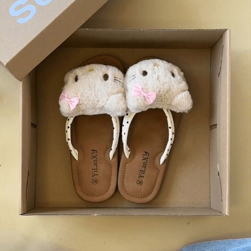 Hellokitty Plushie Flip Flops