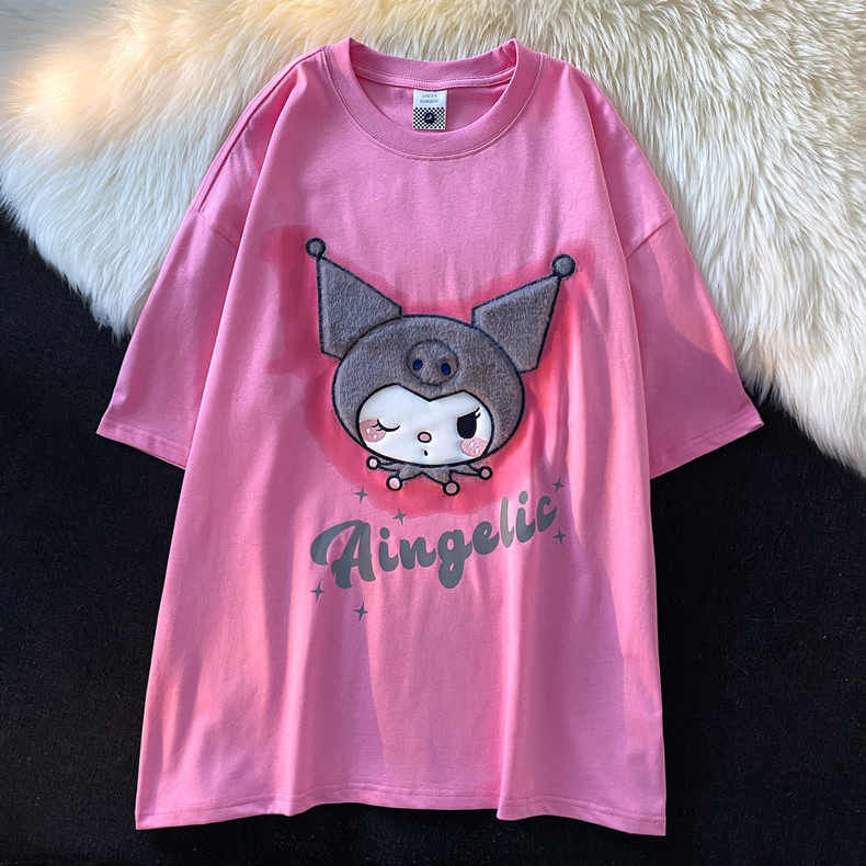 Kuromi Fluffy Face T-Shirt