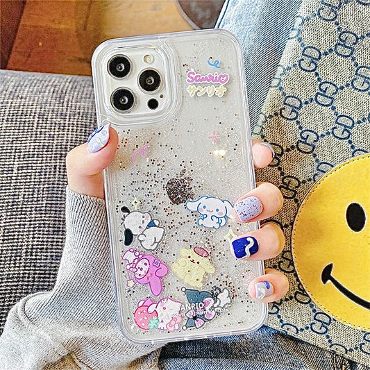 Sanrio Family Quick Sand Phone Case