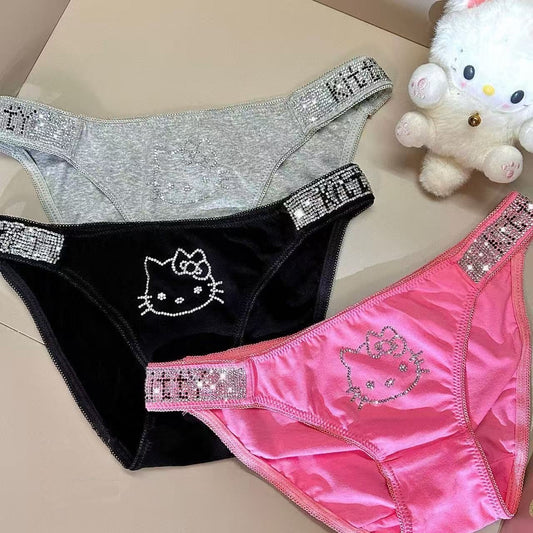 Hello Kitty Dazzle Briefs Kawaii Crystal Underwear