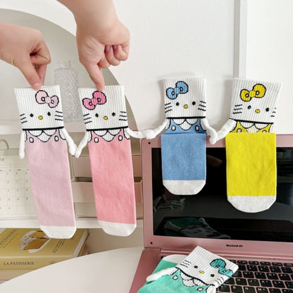 Hello Kitty Hand-Holders Mid Calf Socks