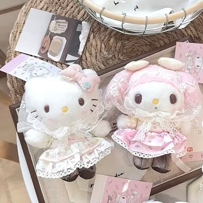 Sanrio Forest Lace Series Plush Charm | Hello Kitty & My Melody Lolita Keychain