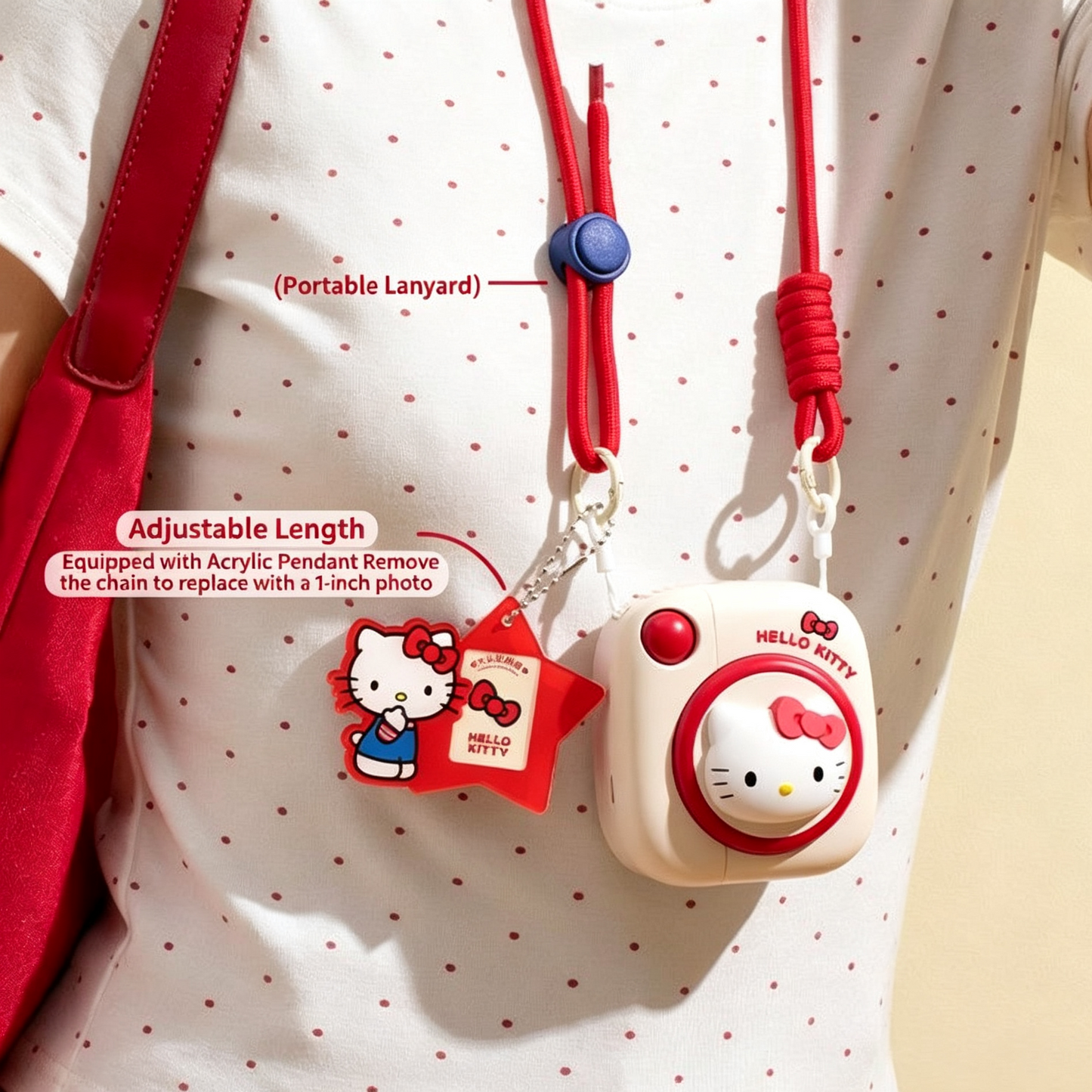 Sanrio Camera-Shaped Neck Fan