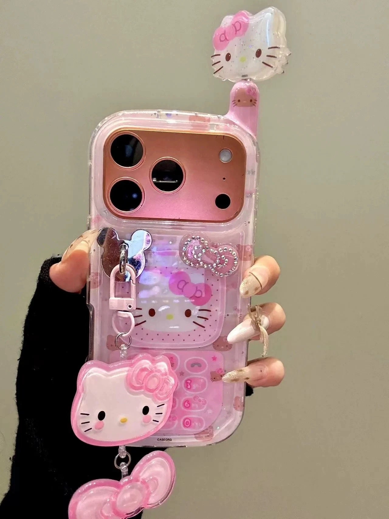 Hellokitty Pink Phone Shape Retro Design Cute Kawaii Phone Case