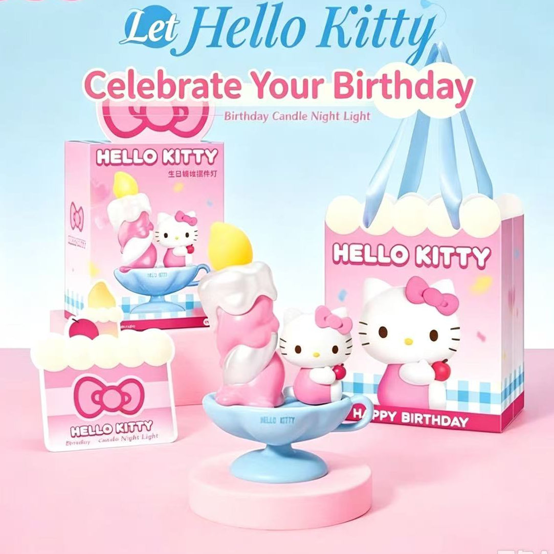 Hello Kitty Birthday Candle Teacup Night Light