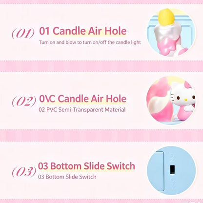 Hello Kitty Birthday Candle Teacup Night Light