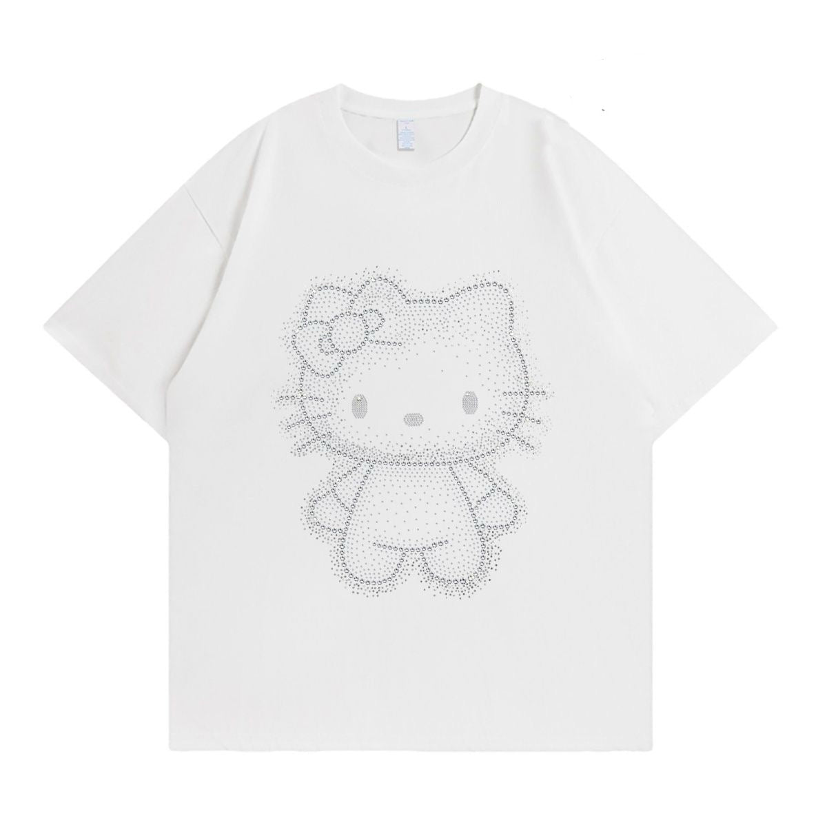 Sparkle Rhinestone Hello Kitty Oversized Cotton Tee