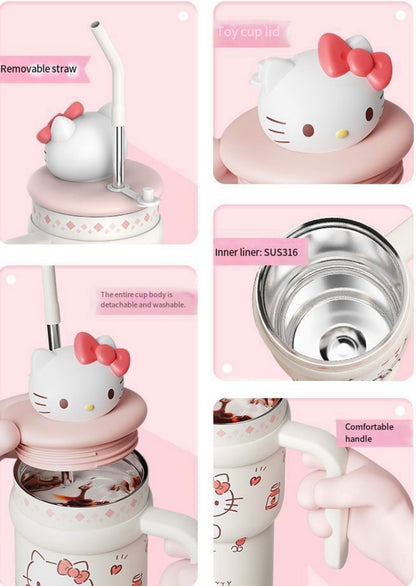 Sanrio 700ml Jumbo Joy Tumbler with Handle Stainless Steel Insulated Cup