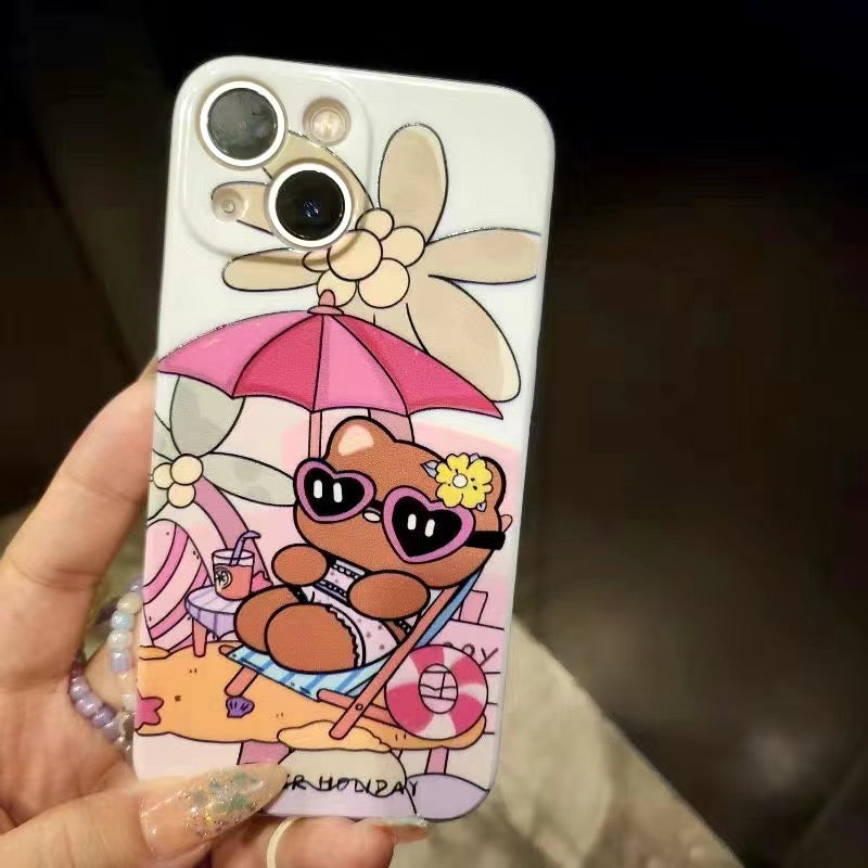 Sanrio Beach Vacation Phone Case with Charm